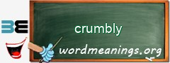 WordMeaning blackboard for crumbly